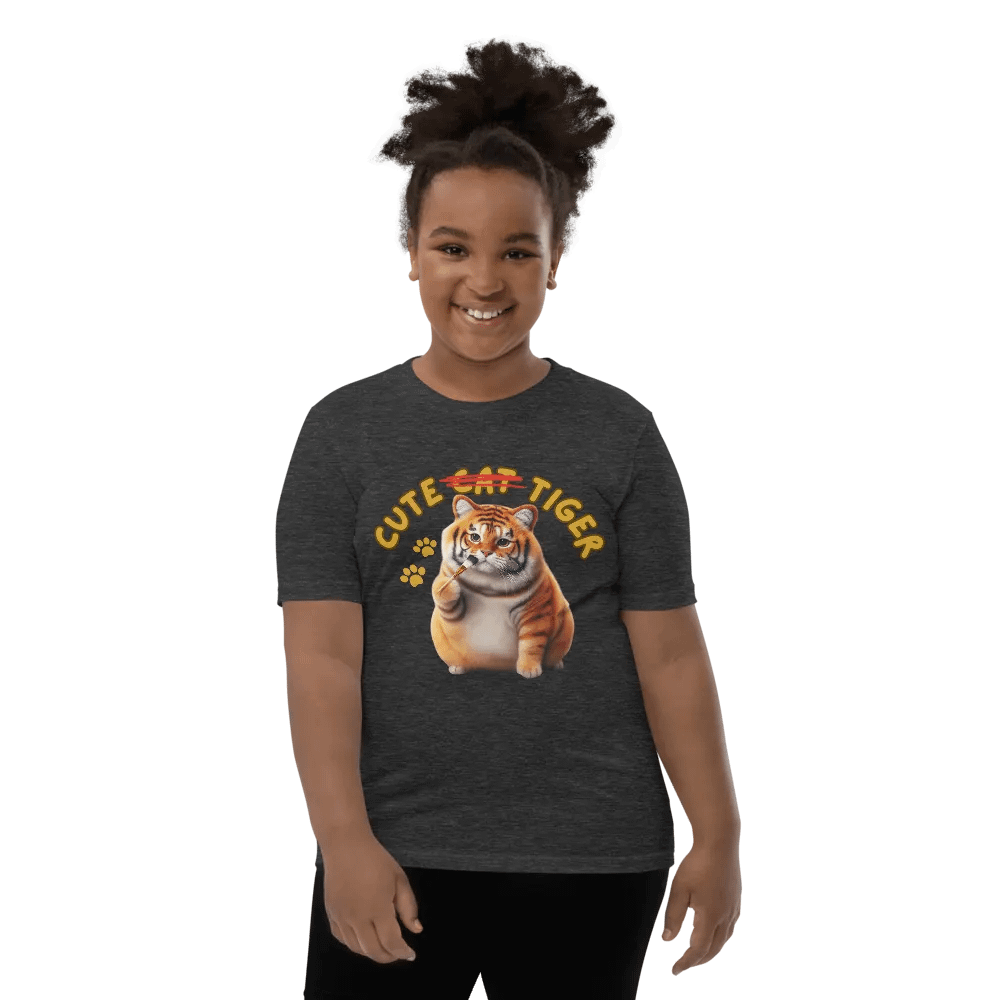 'Cute Not Cat But Tiger' Youth T-Shirt 🐱🐯😄 product image (54)