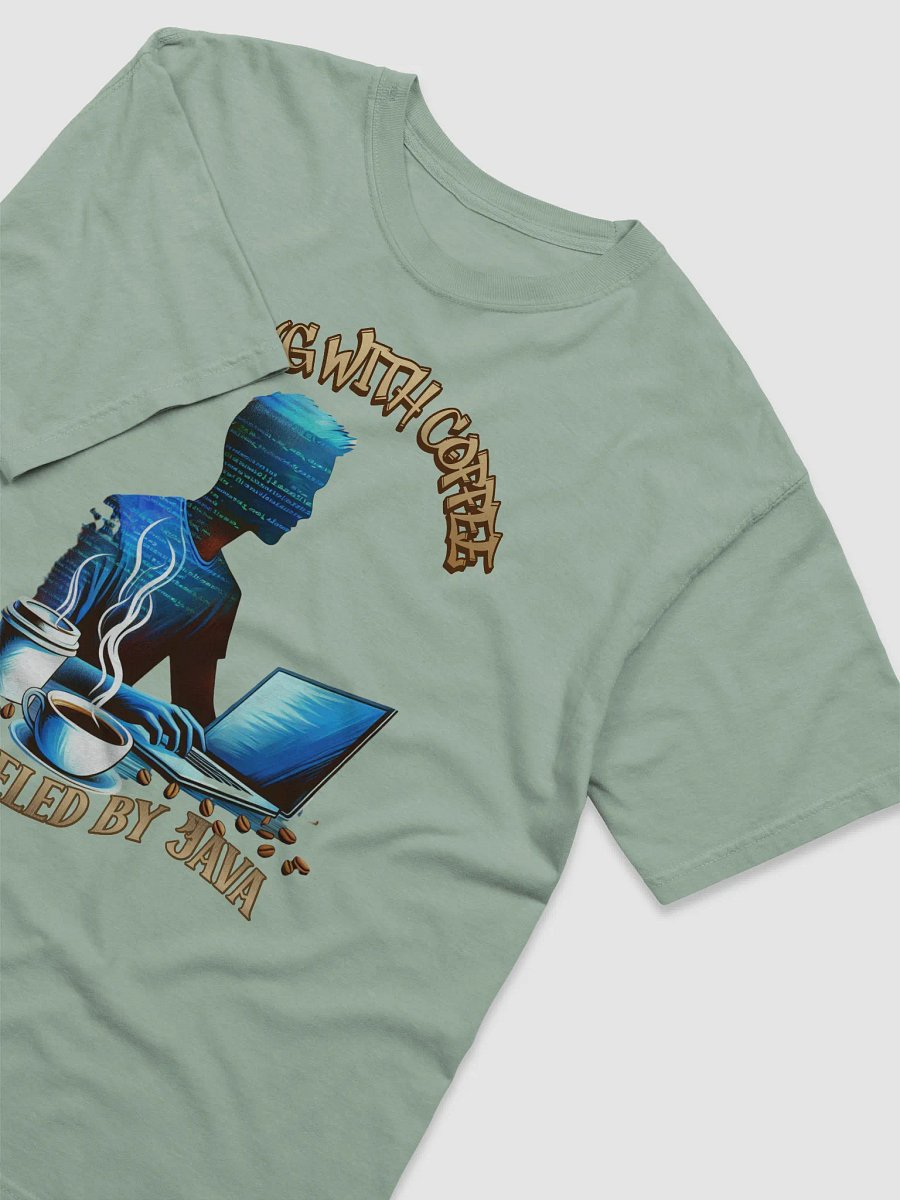 Coding with Coffee Fueled by Java Silhouette T-Shirt product image (35)