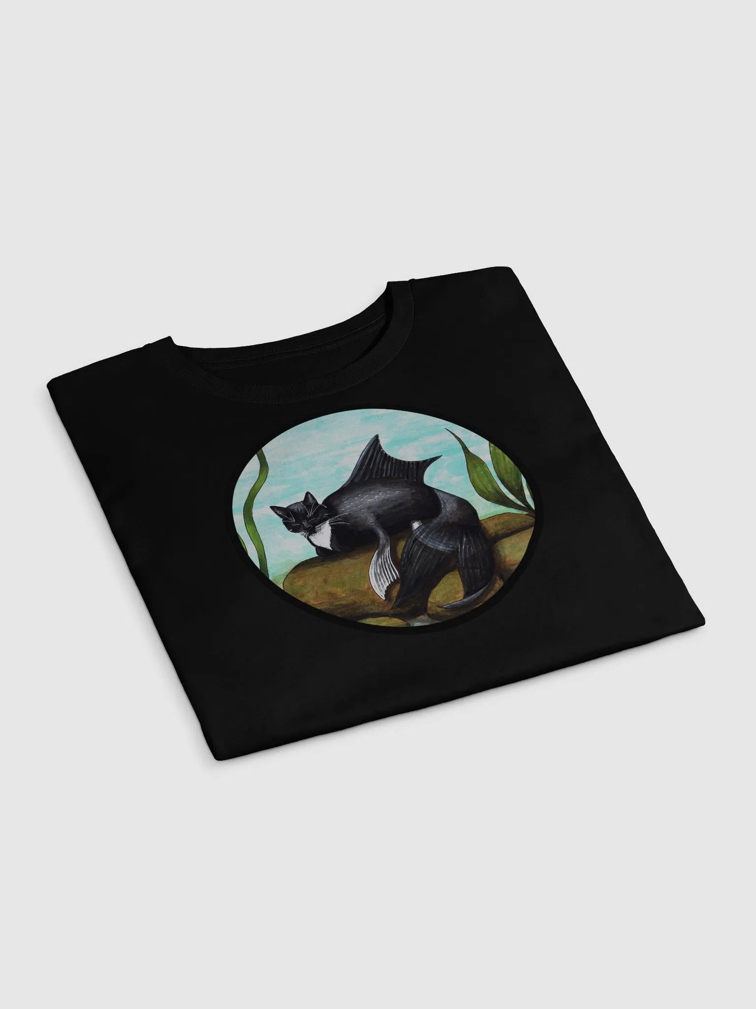 Mermeow Tuxedo Crop Top product image (19)