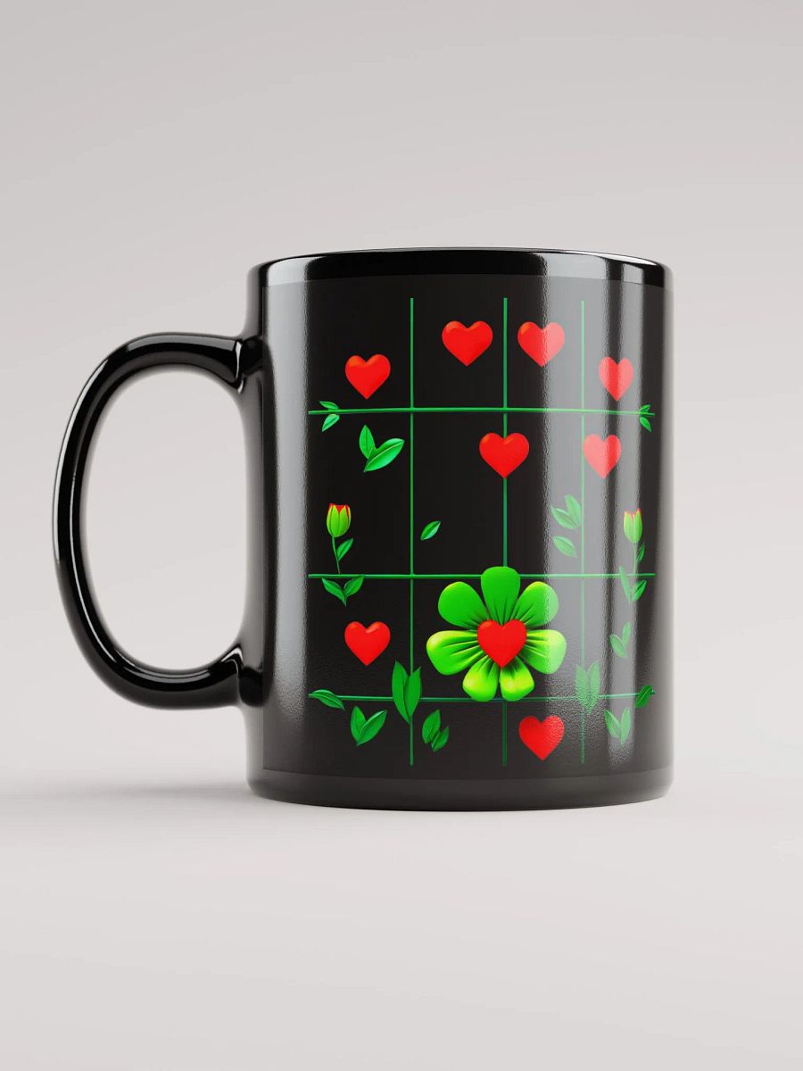 Heartfelt Vines Black Glossy Mug product image (6)