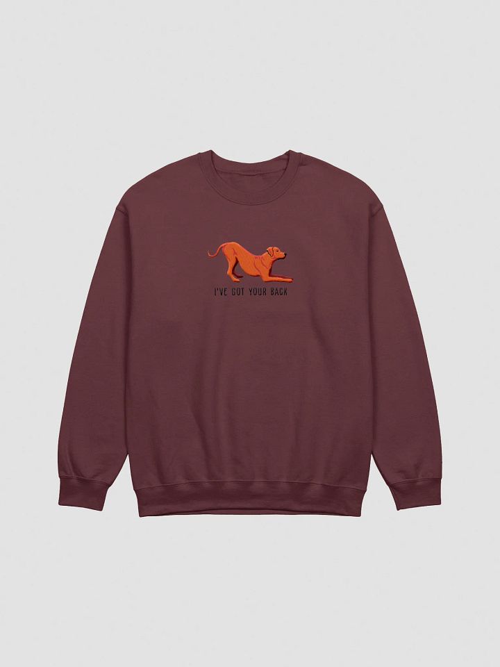 I've Got Your Back Sweatshirt (Embroidered) of a Rhodesian Ridgeback(Red) product image (2)