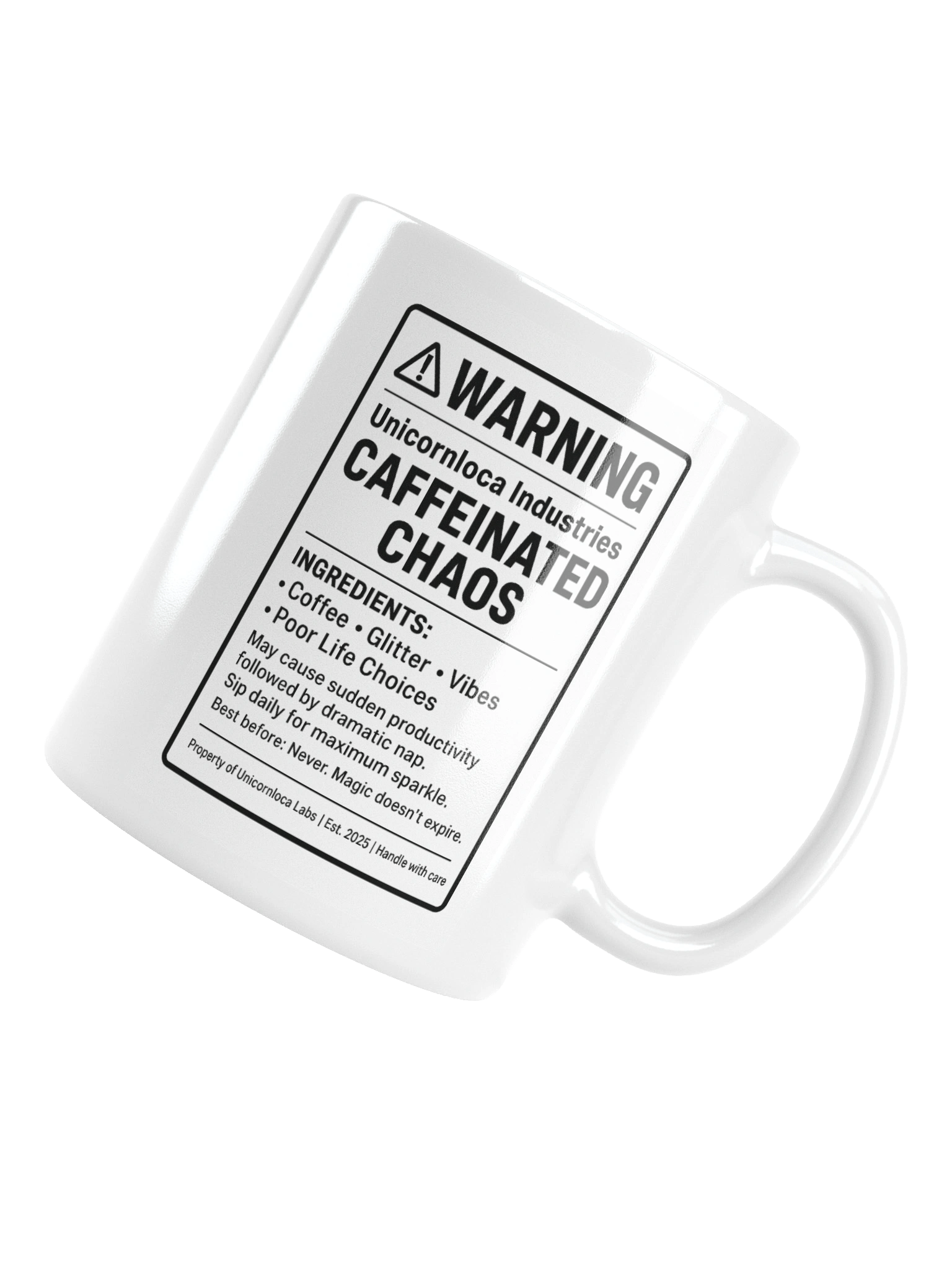 Caffeinated Chaos Warning Label Mug product image (14)