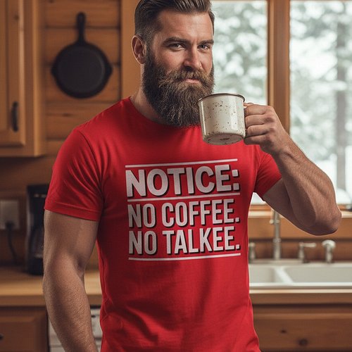 Fair warning: Mornings are for coffee, not conversation! ☕🌲 Tag a dad or mom who gets it. 😉 #nocoffeenotalkee #coffeefirst #d...