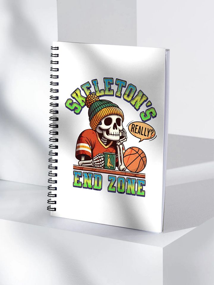 Skeletons End Zone Basketball Customizable Spiral Notebook product image (1)