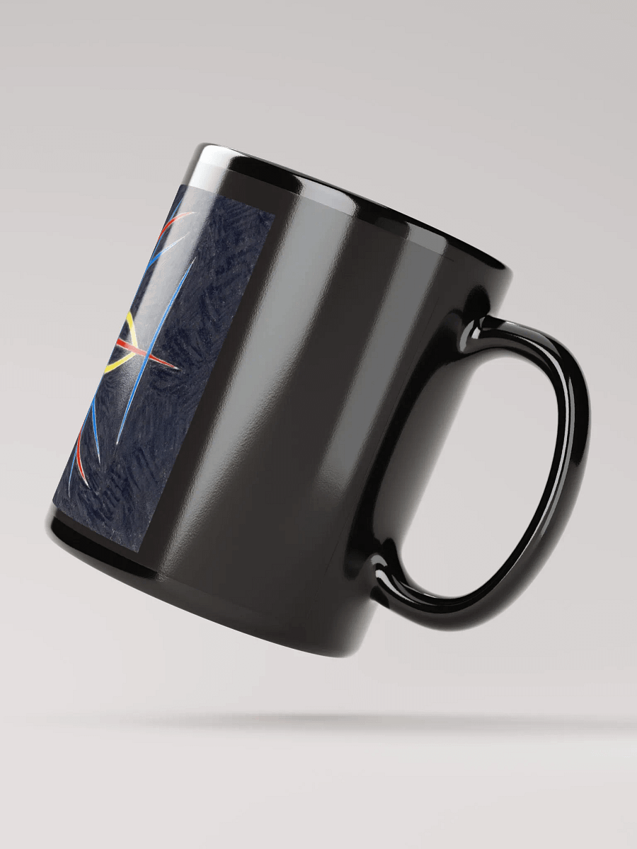 Pinstripe One Black Glossy Mug product image (5)