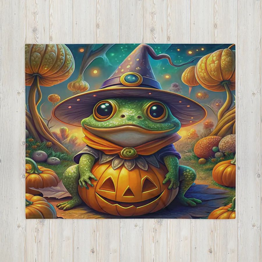 Cute Frog Halloween Blanket product image (16)