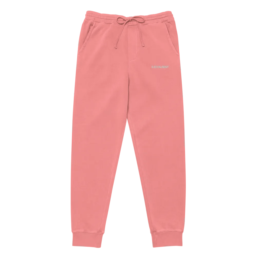 ILES YAURENT © Pantalone rosa derma in cotone con motivo ricamato product image (2)
