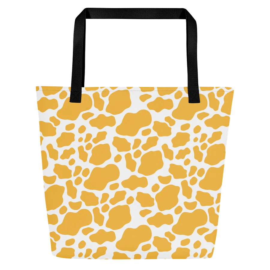Cow Print Tote bag with Pocket - Yellow product image (3)