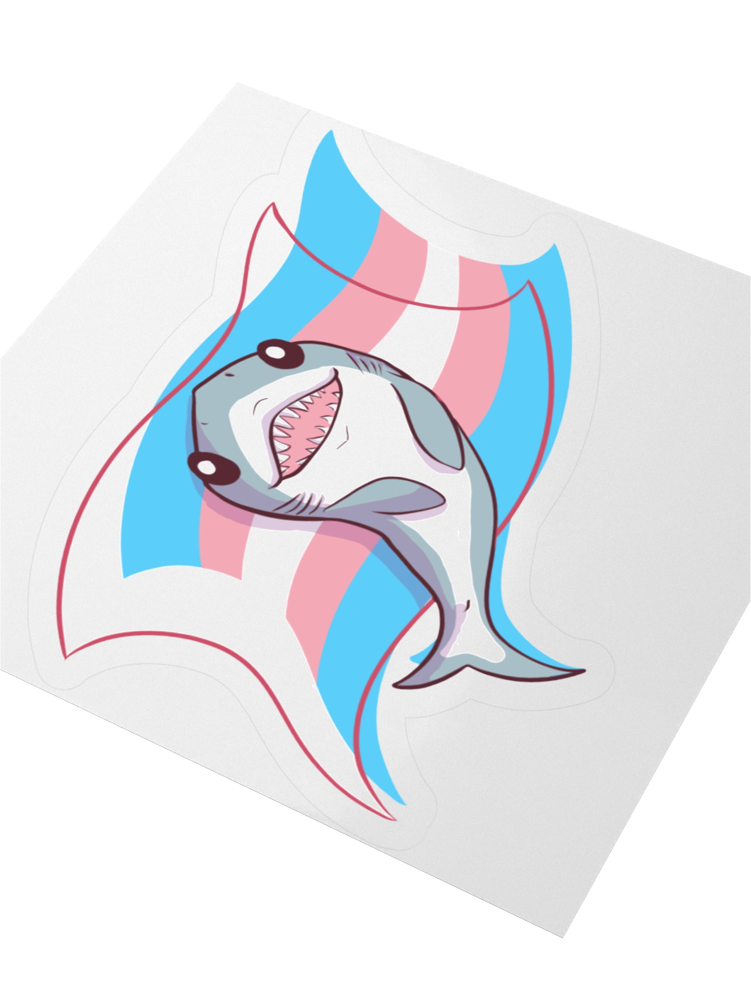 Trans flag pride sticker product image (5)