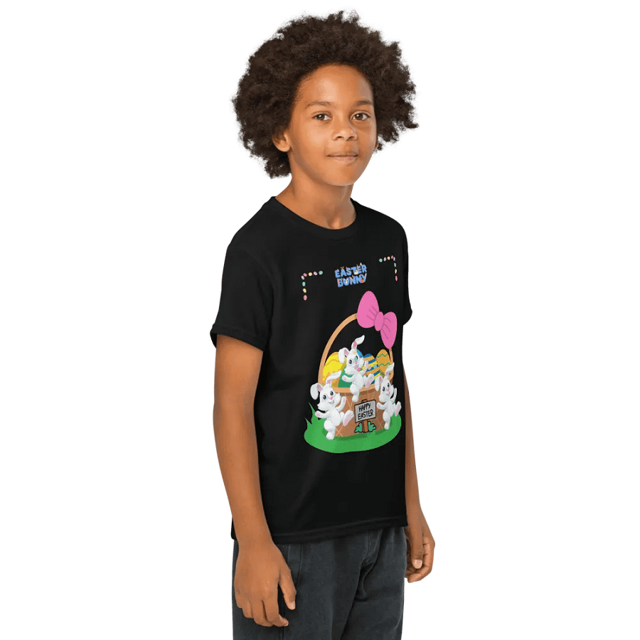 Easter Bunny Eggs in a Basket Bonanza Youth Sports Tee product image (4)