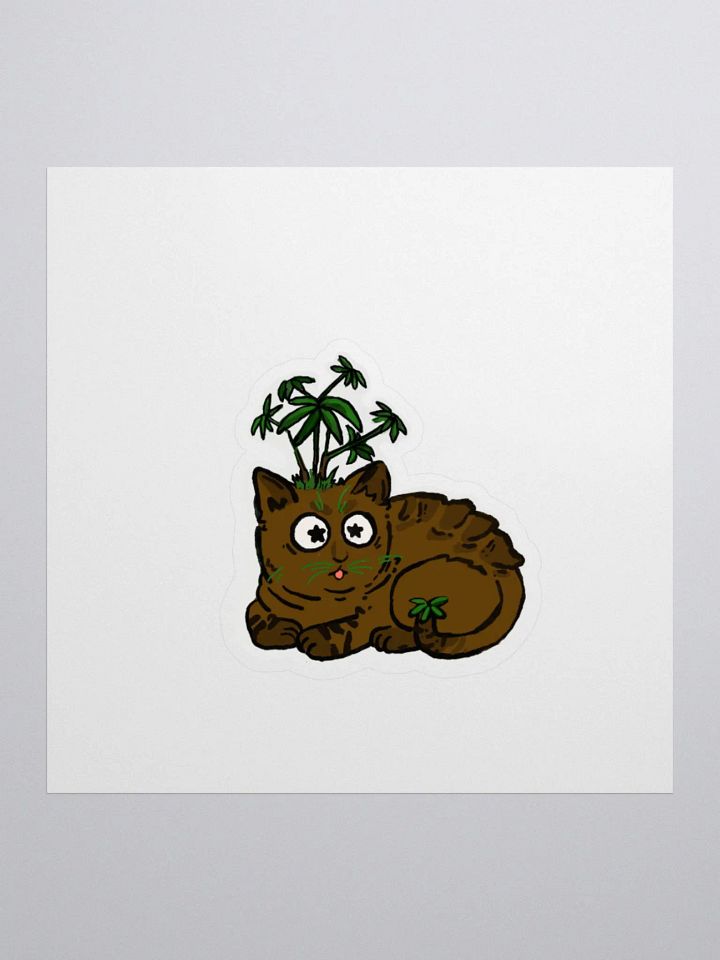 Umbrella Tree Cat Sticker product image (2)