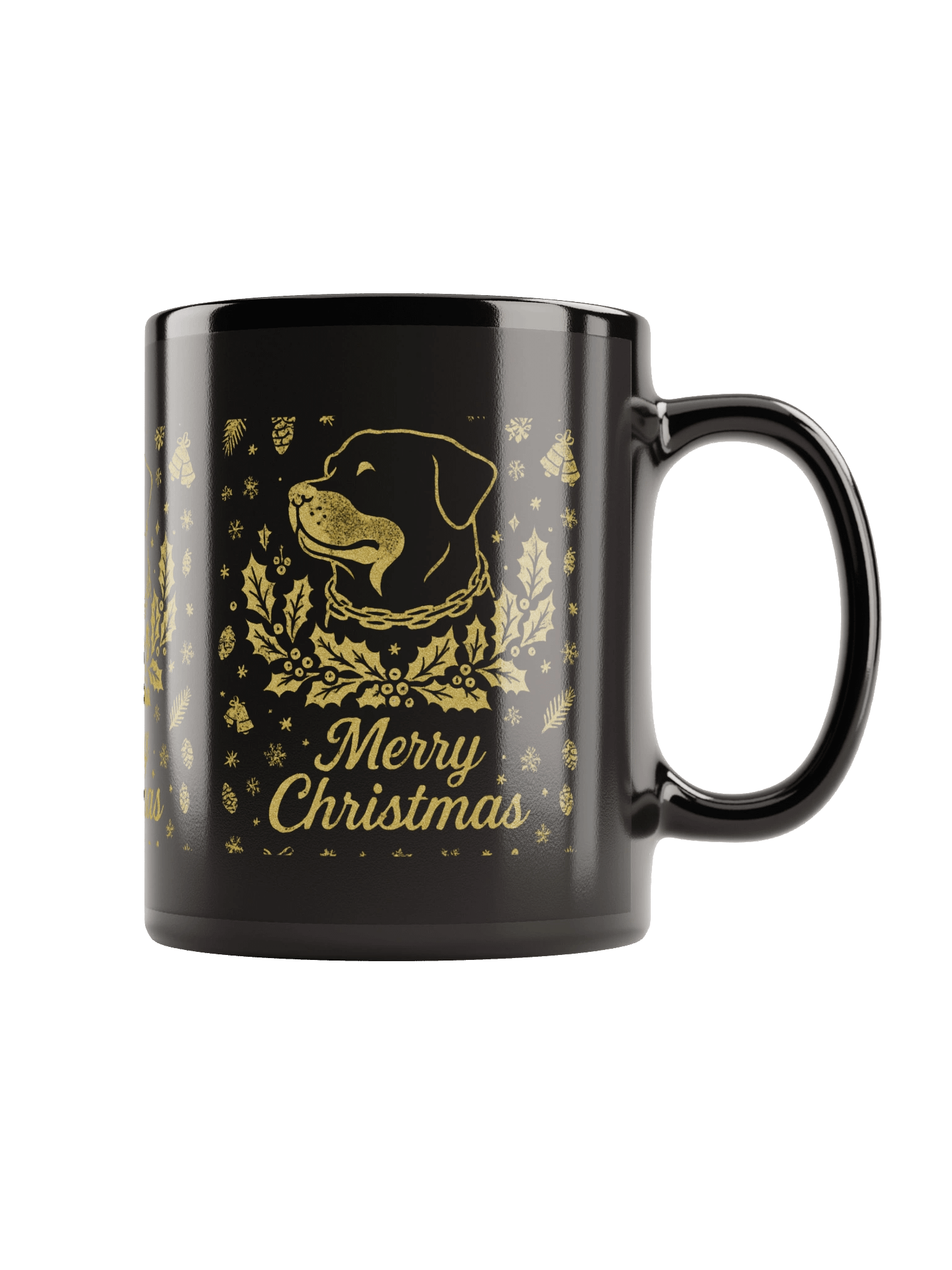 Rolo Christmas mug black and gold product image (1)