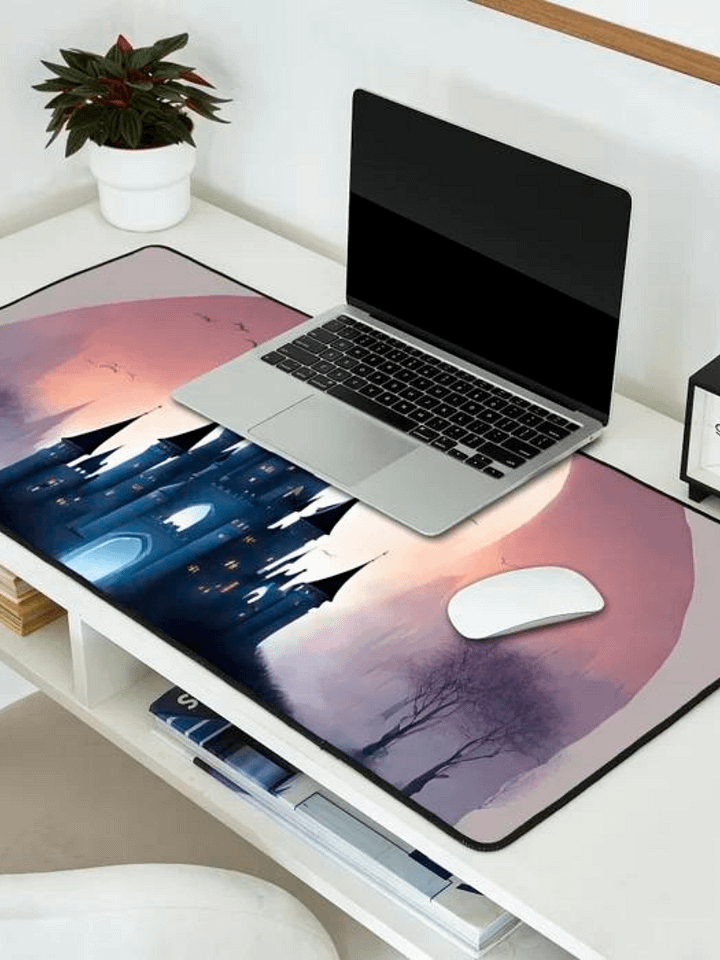 Magical Castle In Moonlight Deskmat product image (1)