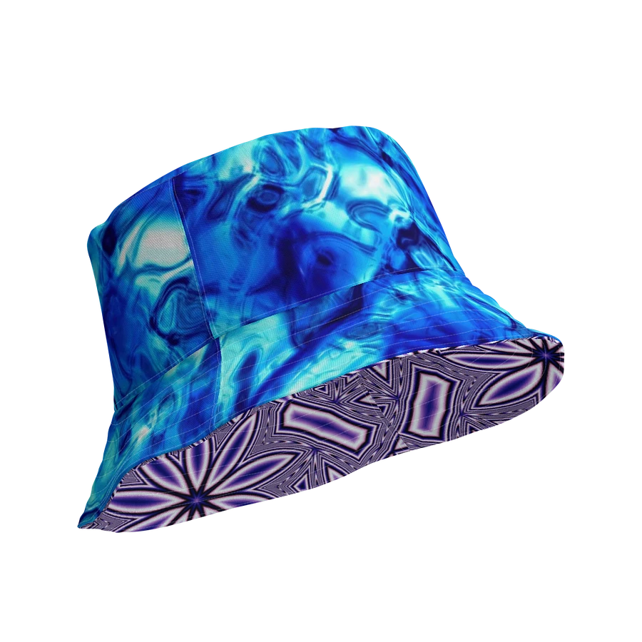 Blue Fractal Flower Kaleidoscope Bucket Hat product image (27)