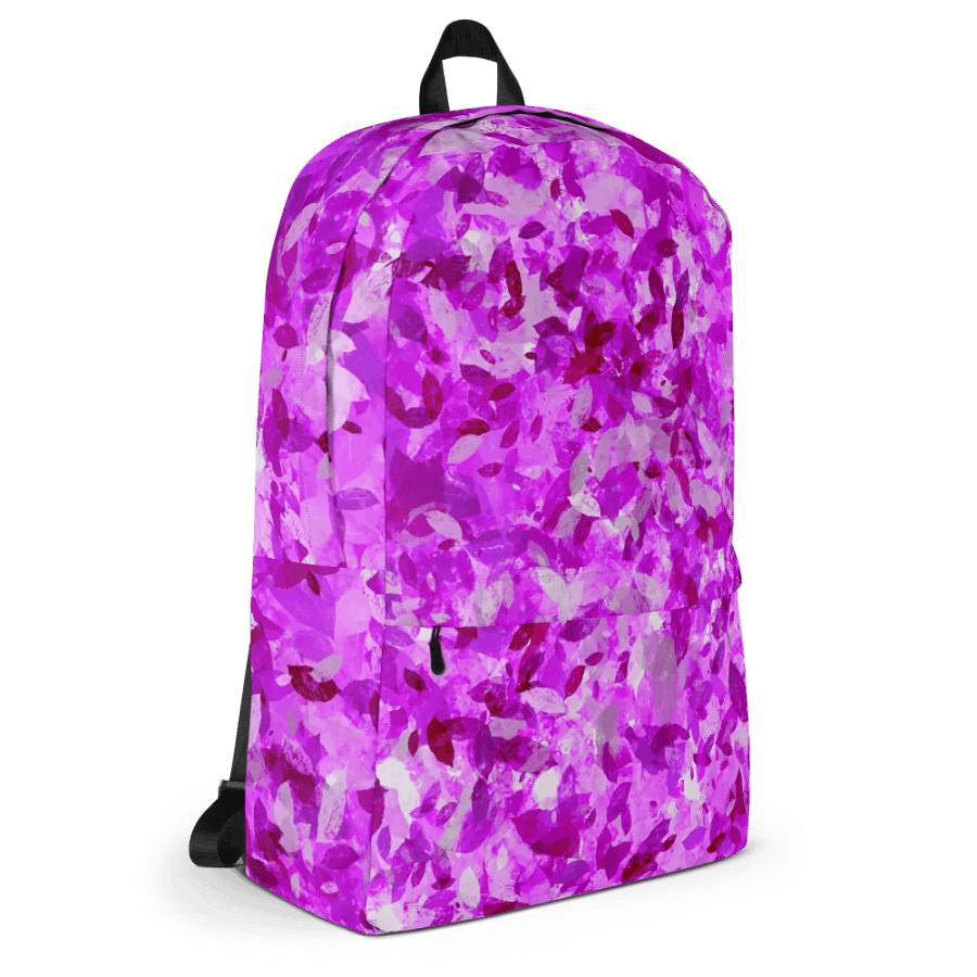 Pink leaves All over print Backpack product image (12)