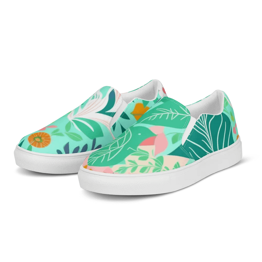 Floral Blossom-Women's Slip-On Canvas Shoes product image (4)