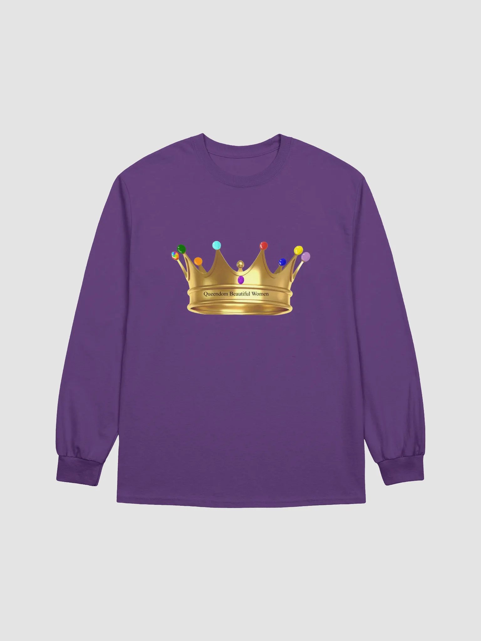 Queendom Beautiful Women Crown Jewel Long Sleeve Tee (TM) product image (3)
