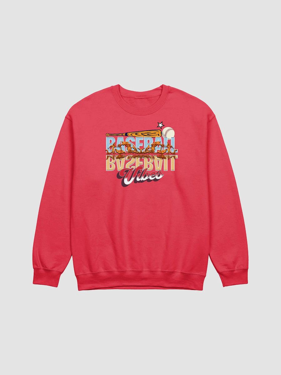 Baseball Flaming Vibes Crewneck Sweatshirt product image (15)