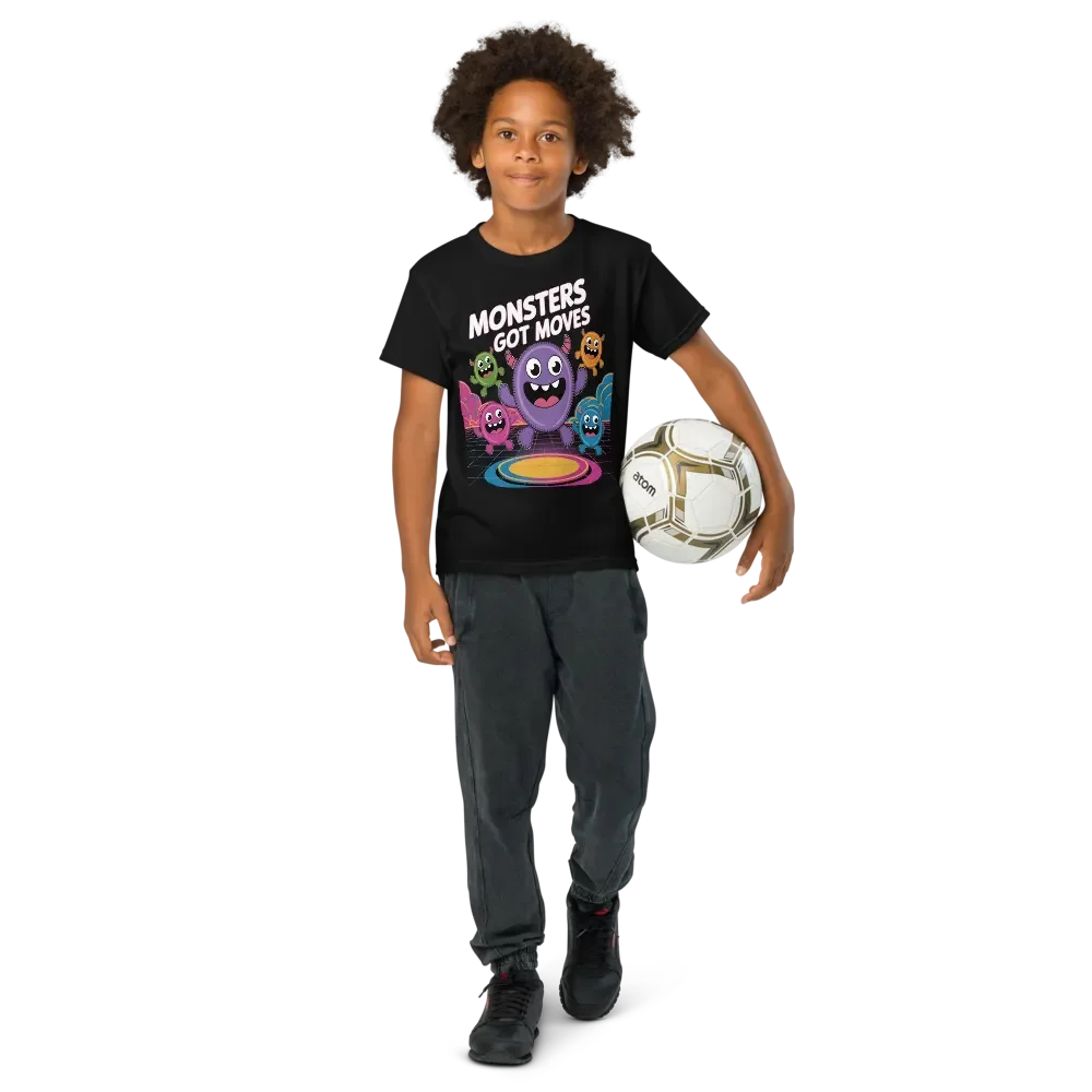 Monsters Got Moves Cool Youth Sports Tee product image (8)
