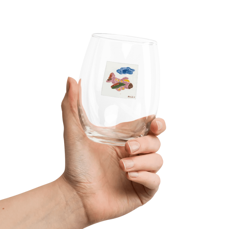 Kid Airplane (Stemless Wine Glass) product image (3)