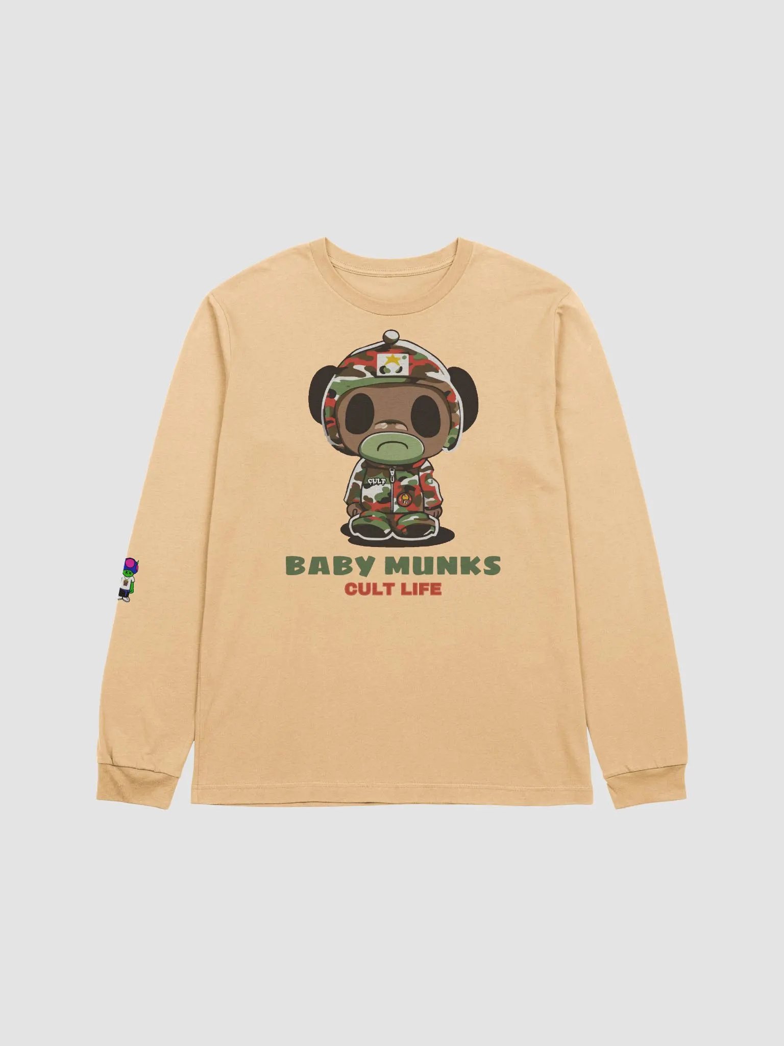 BABY MUNKS ORANGE CAMO MONKEY product image (1)