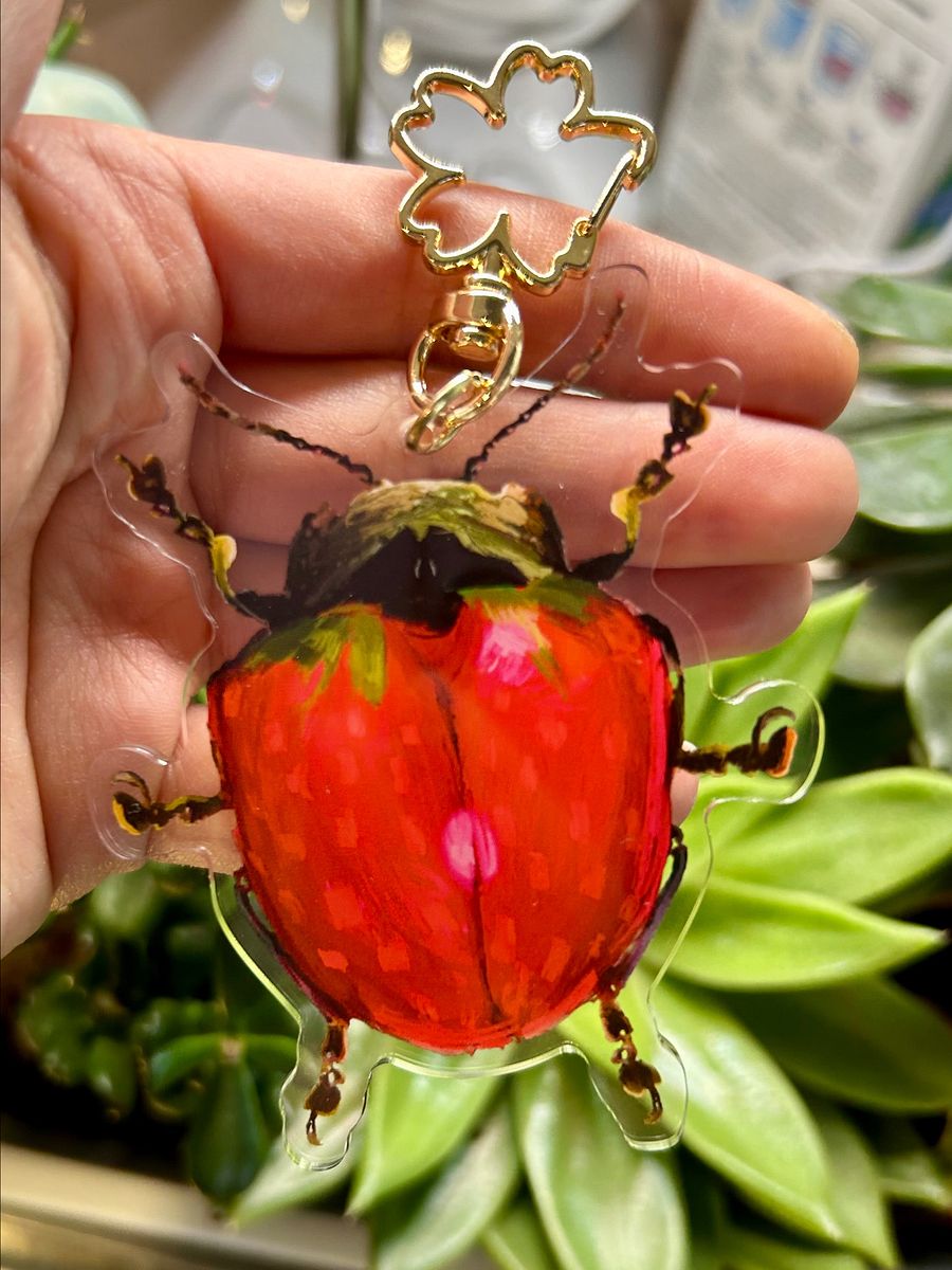 Strawberry Beetle Keychain product image (2)
