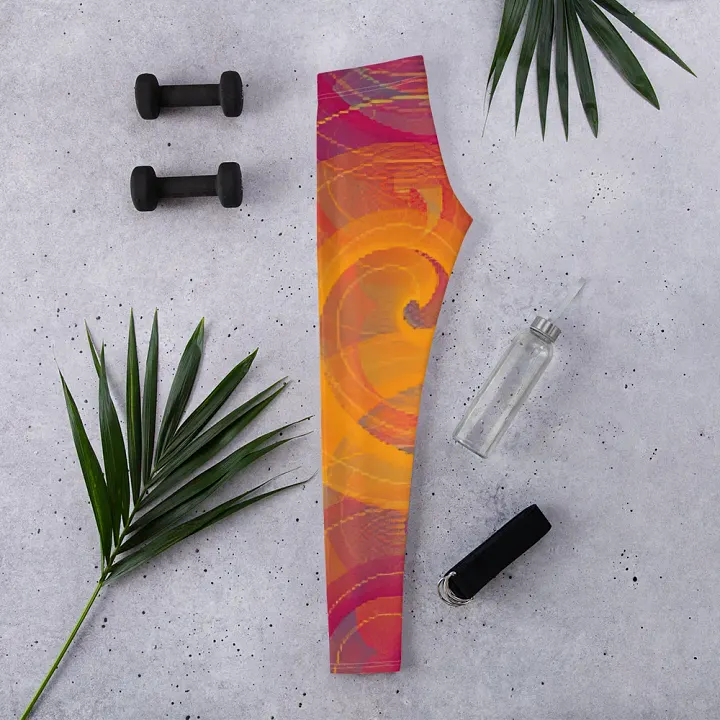 Vibrant Spiral Dreams Leggings product image (2)