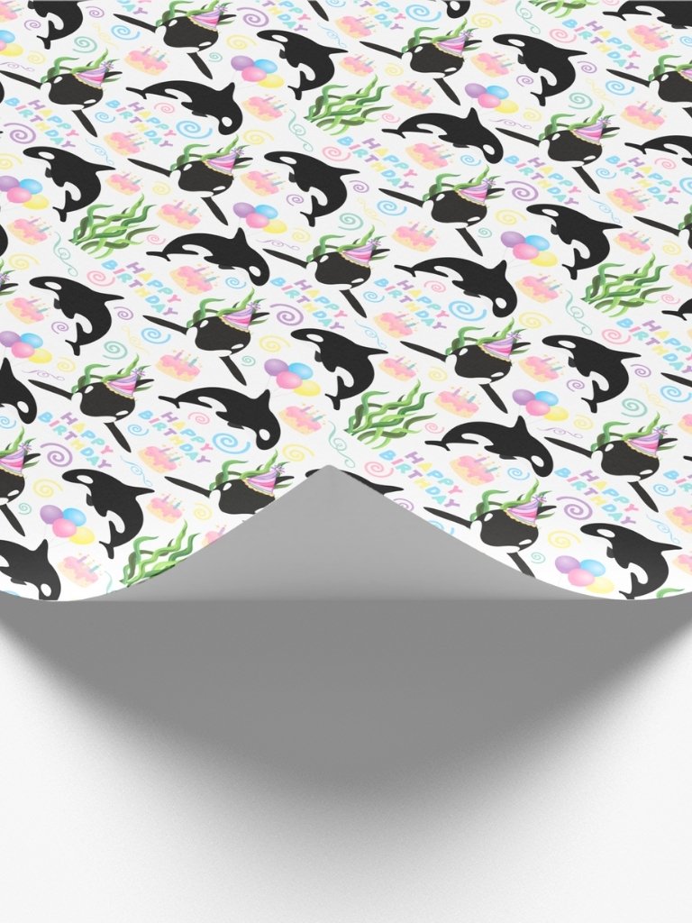 Orca Birthday Wrapping Paper product image (2)