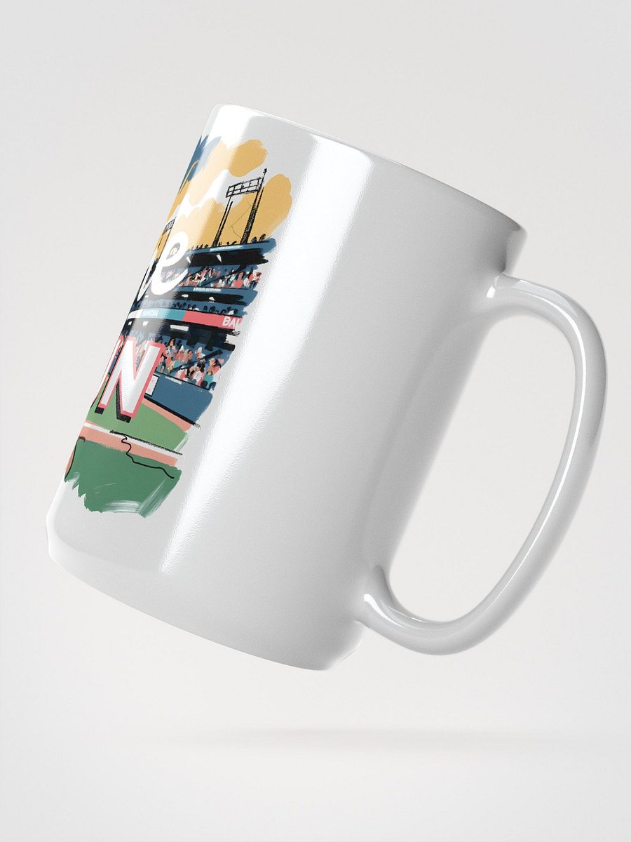 Dramatic Baseball Swing: Sunset Home Run Glossy Mug product image (2)