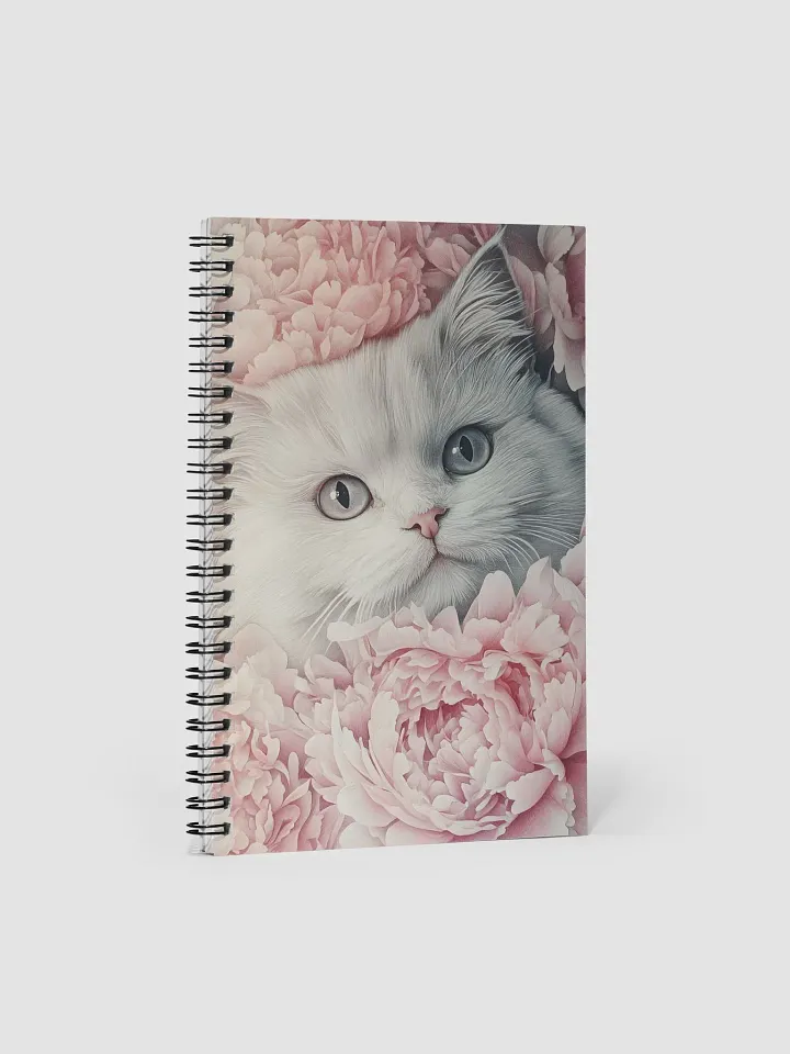 Peony Cat Spiral Notebook product image (1)