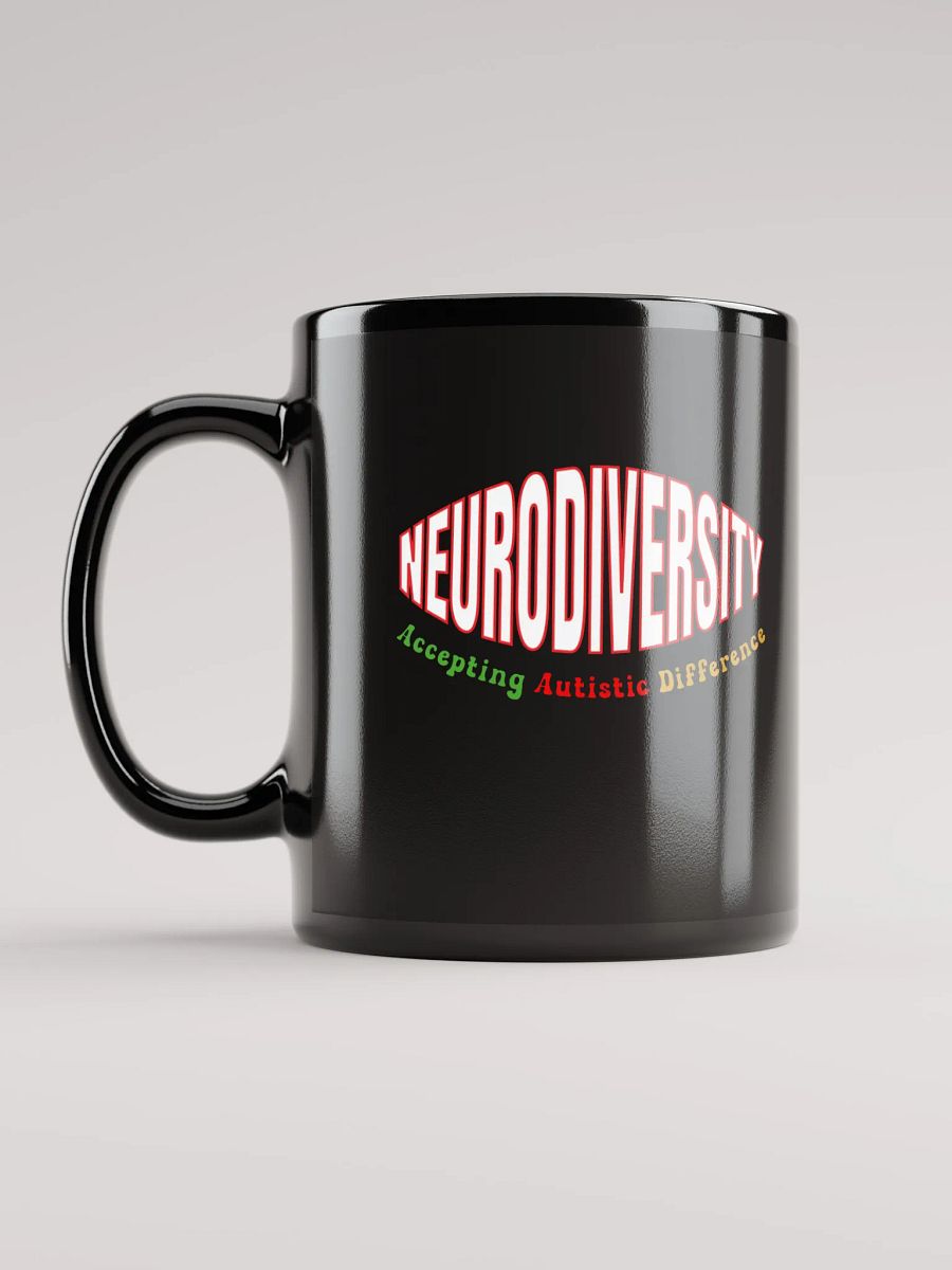 Neurodiversity, Accepting Autistic Difference Black Glossy Ceramic Mug product image (6)