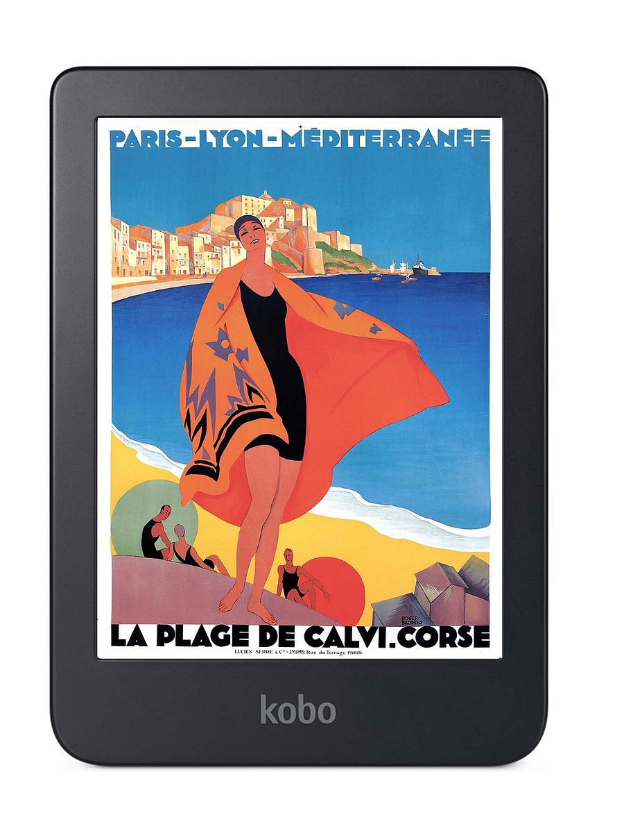 eReader Kobo Colour Screensaver Lock Screen for Kobo Libra Clara Vintage French Travel Poster for Bookish Booktok Book Lover Great Gift Idea product image (6)