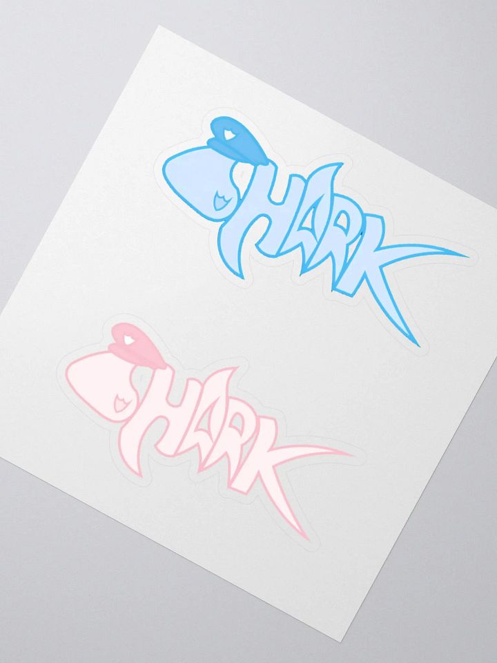 Blue and Pink Shark Stickers product image (4)