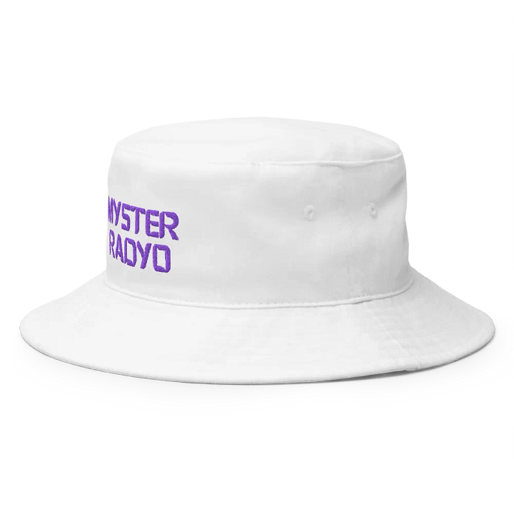 Myster Radyo White Bucket Hat – Broadcast in Bold product image (2)