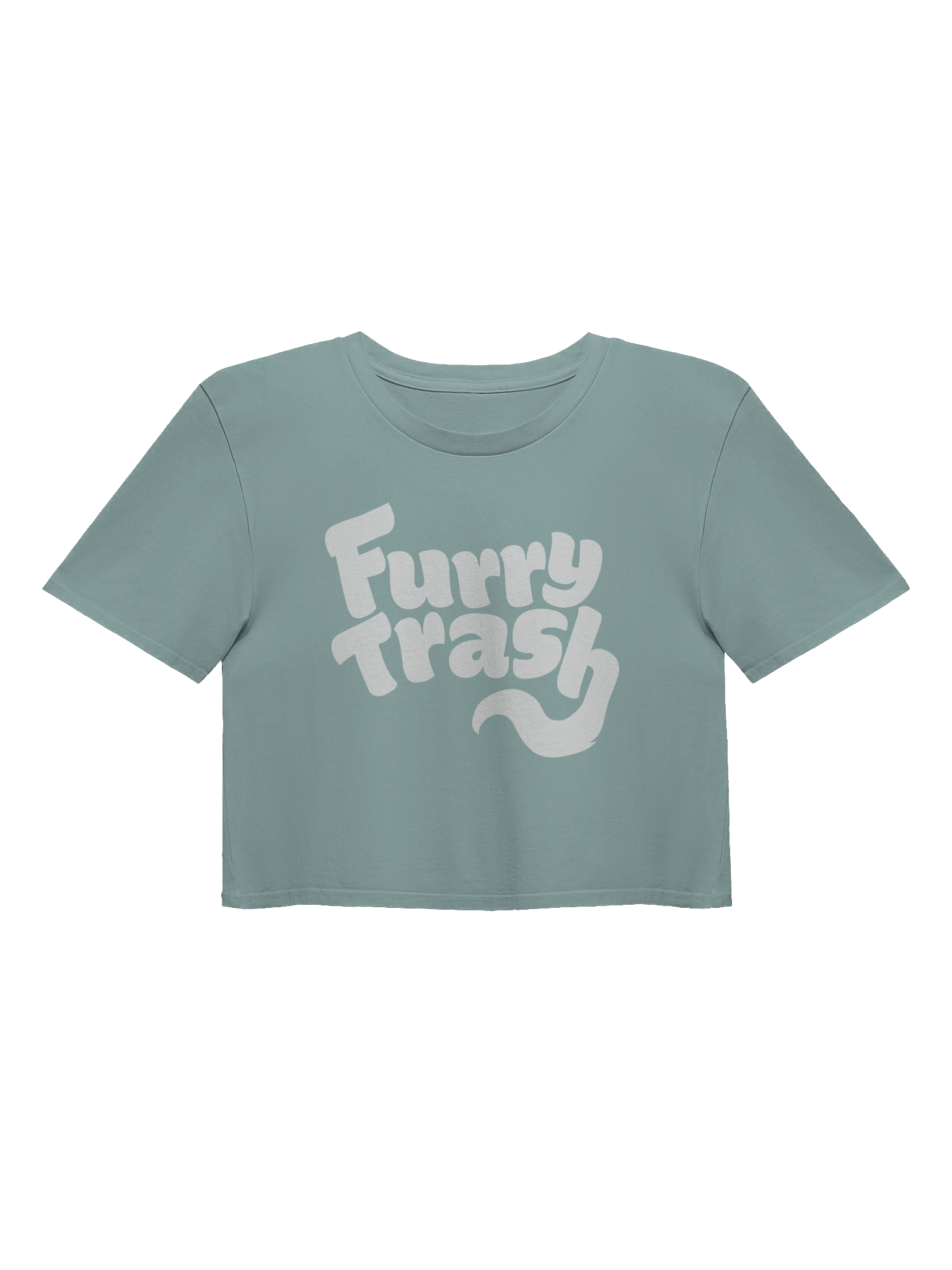 Furry Trash Crop Top – Bubble Logo (White Print) product image (1)