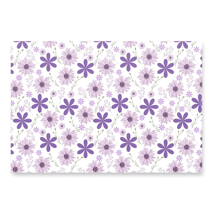 Purple Floral Fantasy Wrapping Paper Set product image (2)