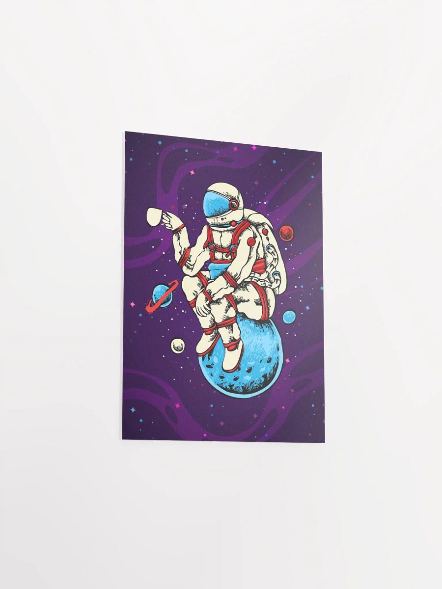 Astronaut, coffee, Moon — space poster, synthwave space, neon space, aesthetic poster product image (8)