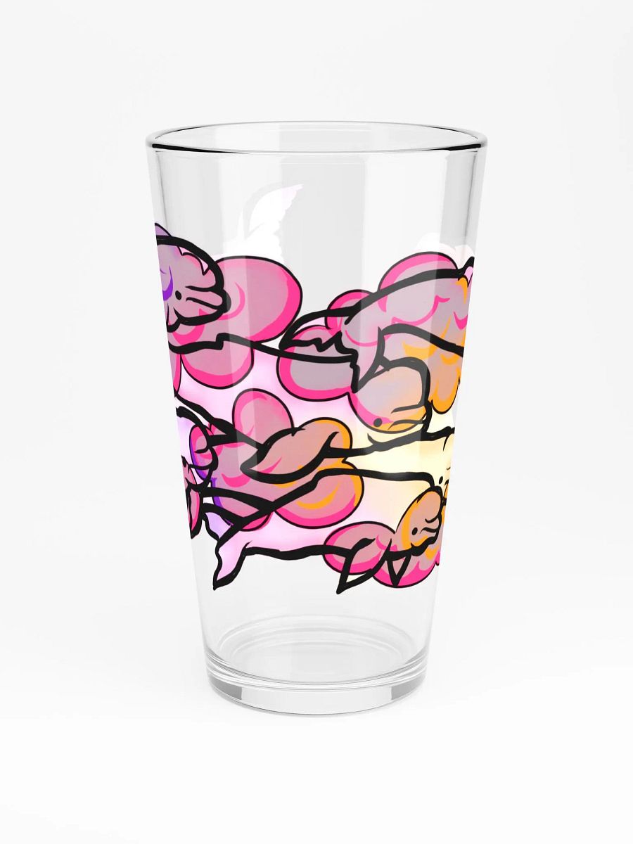 sunset beluga whales pint glass product image (3)