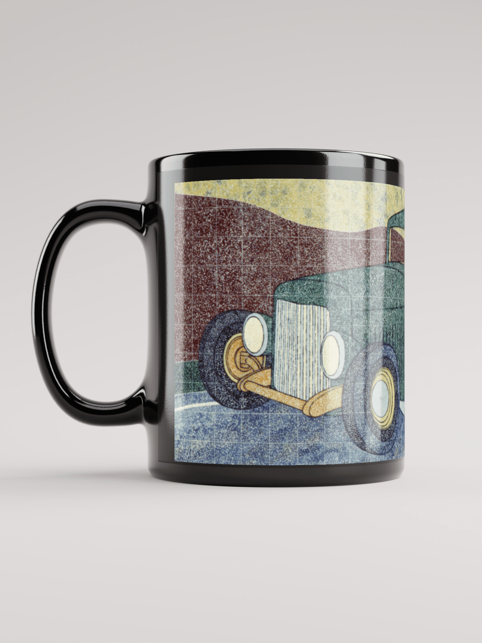 Green Hotrod Black Glossy Mug product image (6)