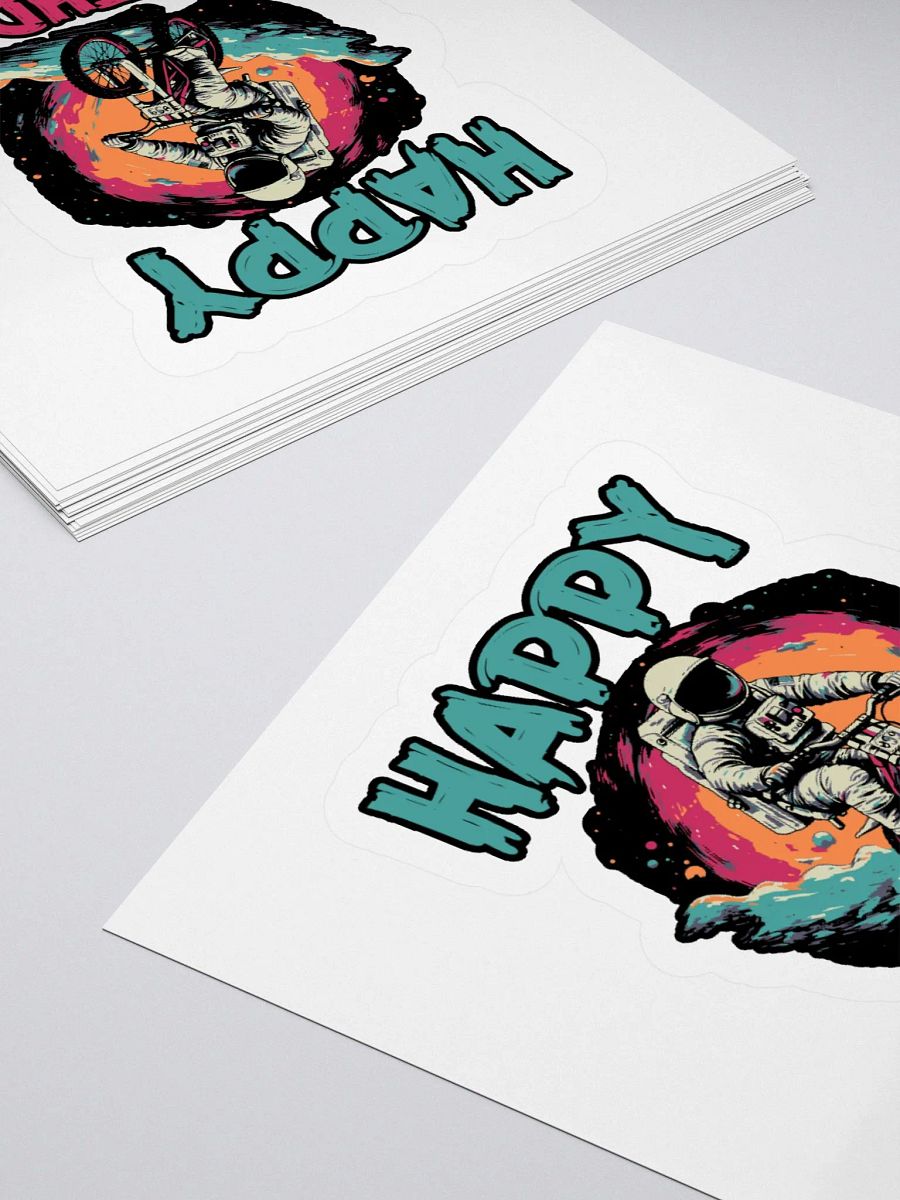 Happy Birthday (Astronaut on a Bike) Sticker product image (4)