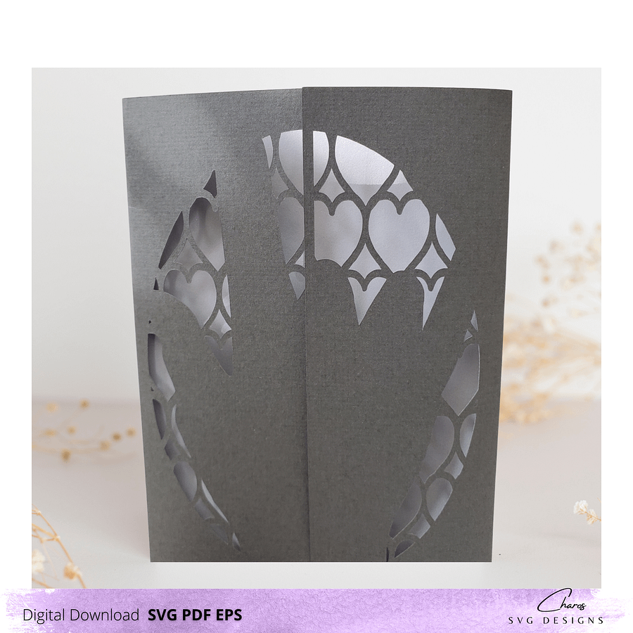I Love You in ASL Card SVG Greeting Card Design | Free Envelope product image (1)
