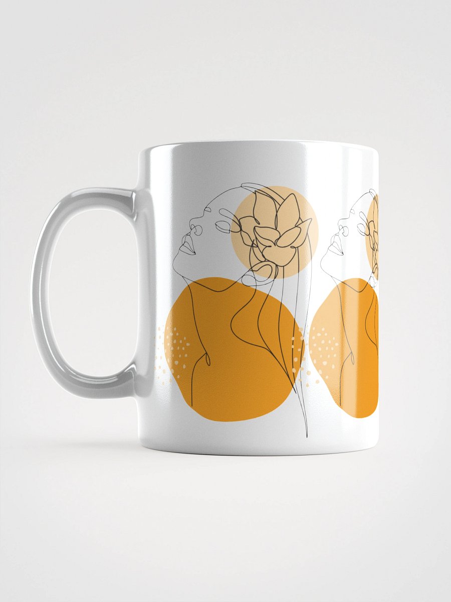 Mug Blanc Equilibre Femme - Orange Soleil - Vibration Créative - Idée Cadeau Raffiné product image (6)