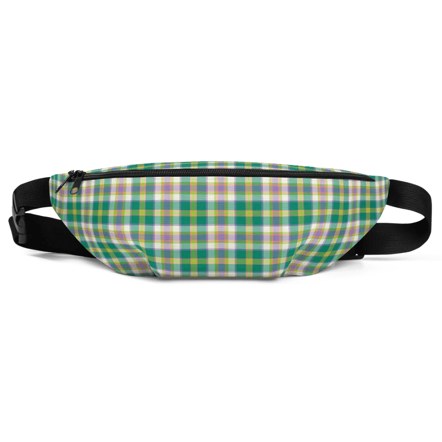 Seafoam Green and Purple Plaid Fanny Pack product image (2)