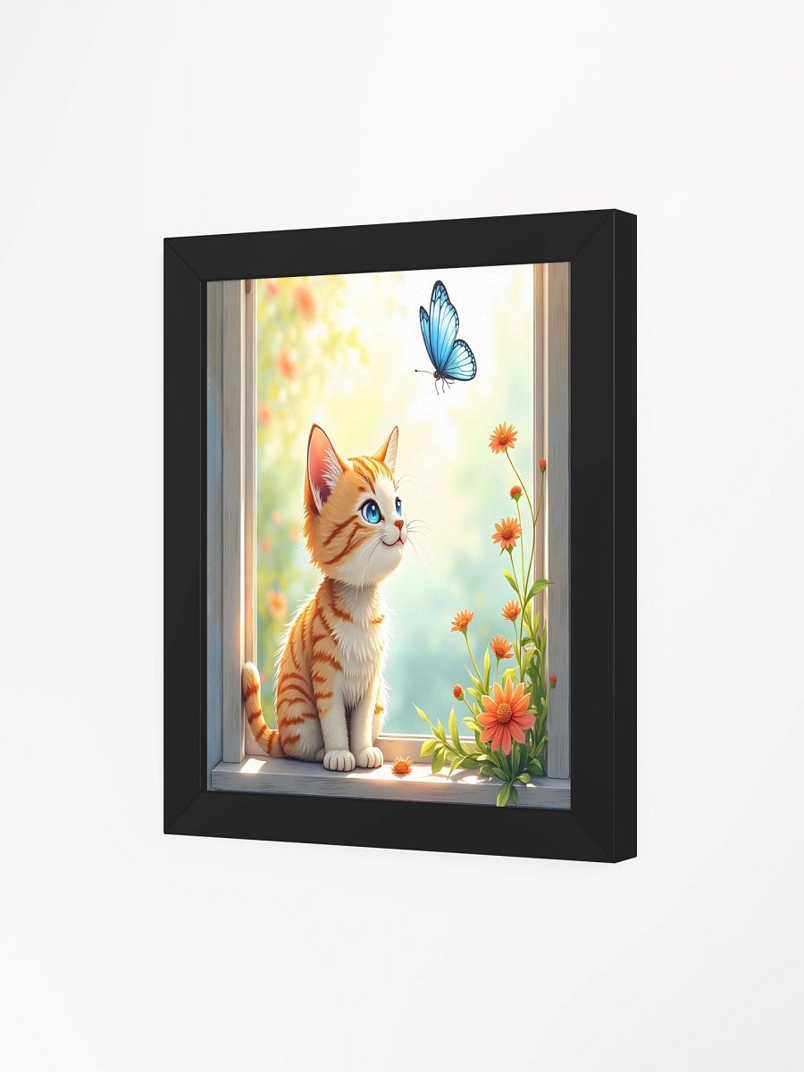Kitten in Sunbeam Wall Art – Cozy Morning Cat Digital Print – Peaceful Windowsill Scene product image (15)