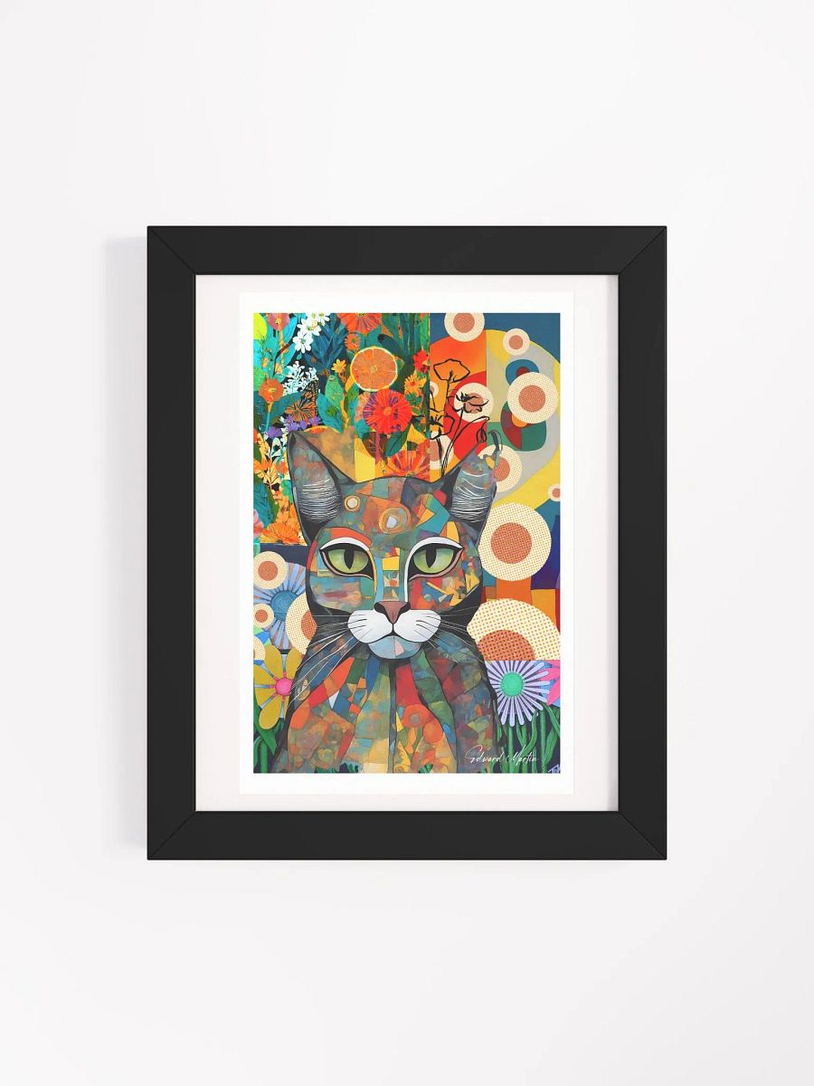 'Jardin Cat' by Edward Martin-Collage Print- Framed Art Poster product image (27)