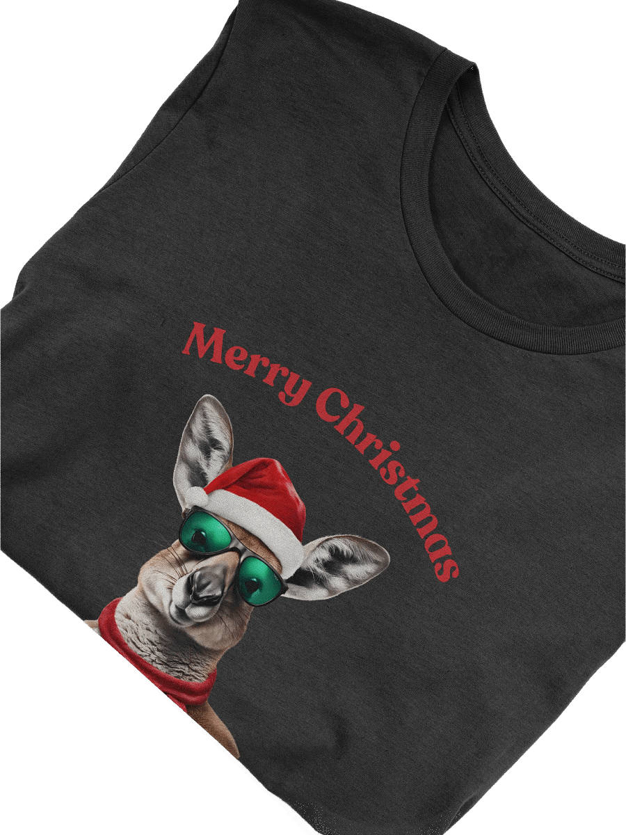 Festive Kangaroo Merry Christmas T-Shirt - Red product image (5)