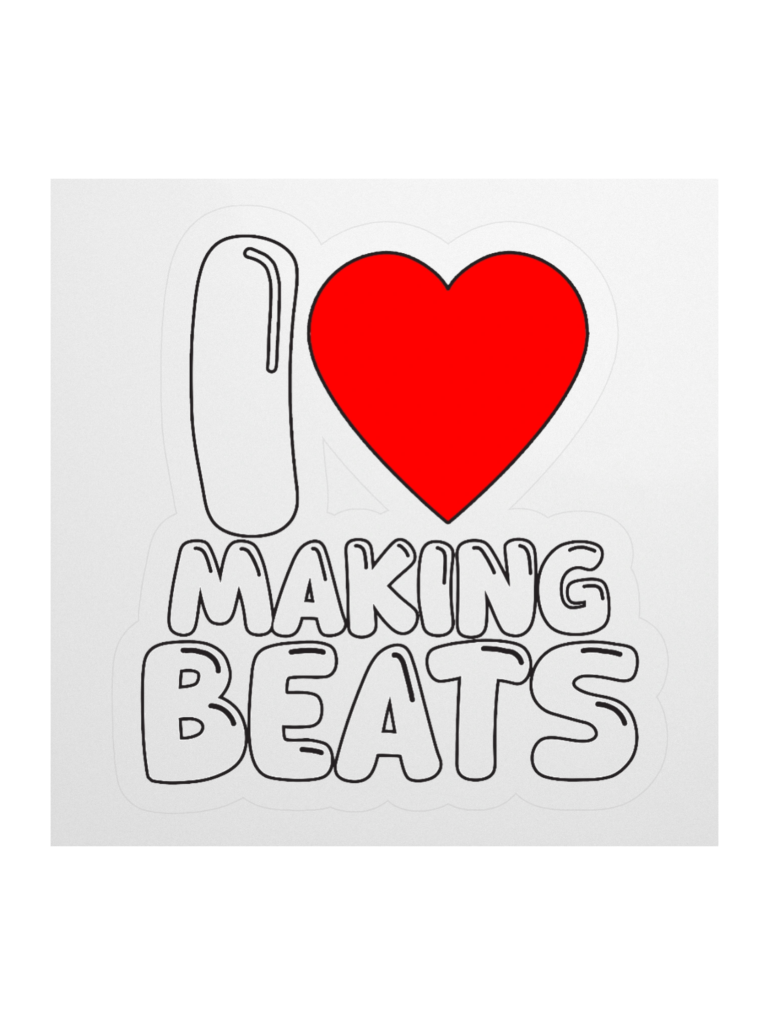 I Love Making Beats Funny Sticker product image (1)