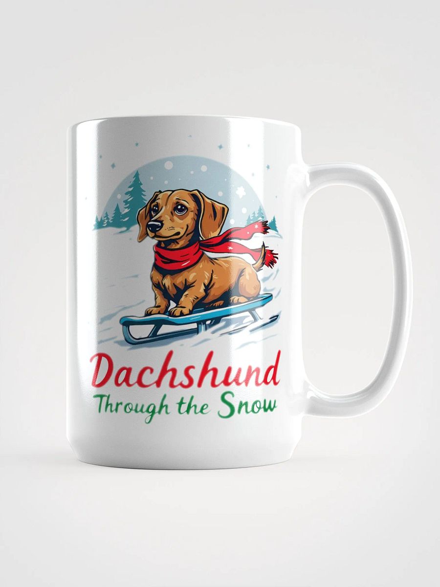 Dachshund Through the Snow Dog Christmas Mug product image (5)