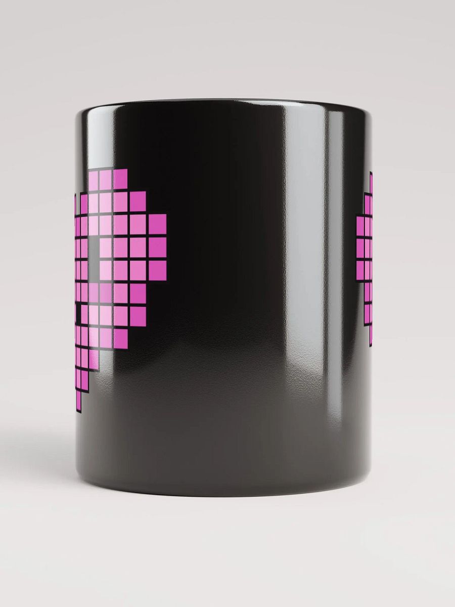 Pink Heart Black Glossy Mug product image (3)