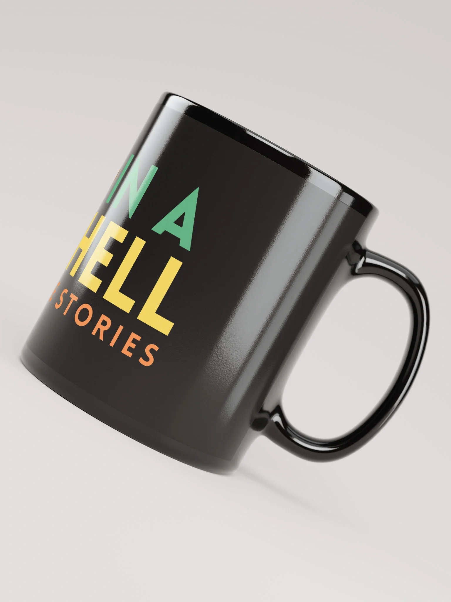 In a Nutshell Storytelling Black Mug product image (8)
